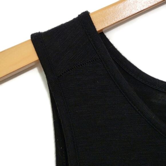 J Crew Scoop Neck Sleeveless Black Tiered Tunic Top Size Classic L - Picture 3 of 13